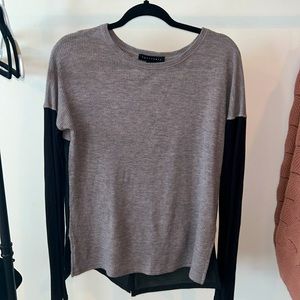 Sanctuary mixed fabric blouse